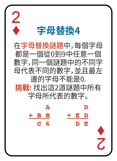 Kat pou jwe matematik