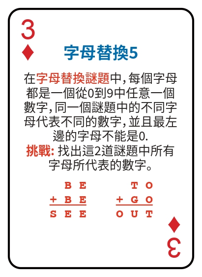 Kat pou jwe matematik