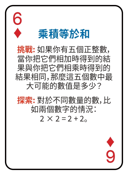 Kat pou jwe matematik