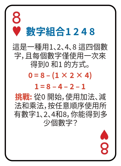 Kat pou jwe matematik