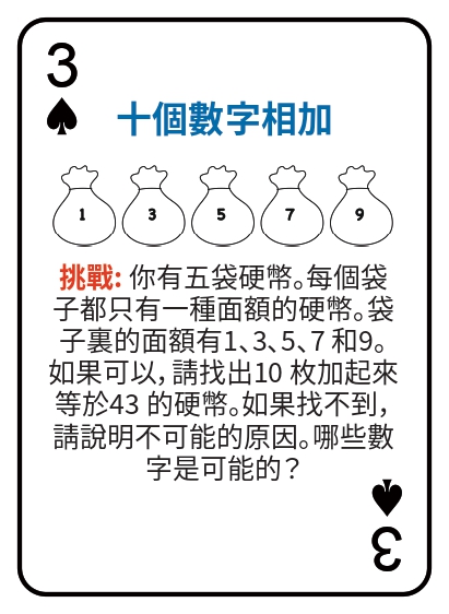 Kat pou jwe matematik