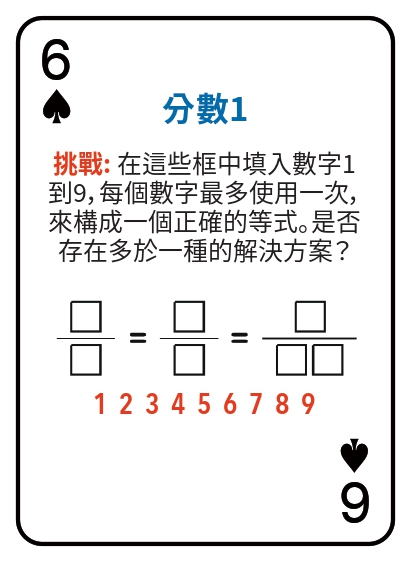 Kat pou jwe matematik