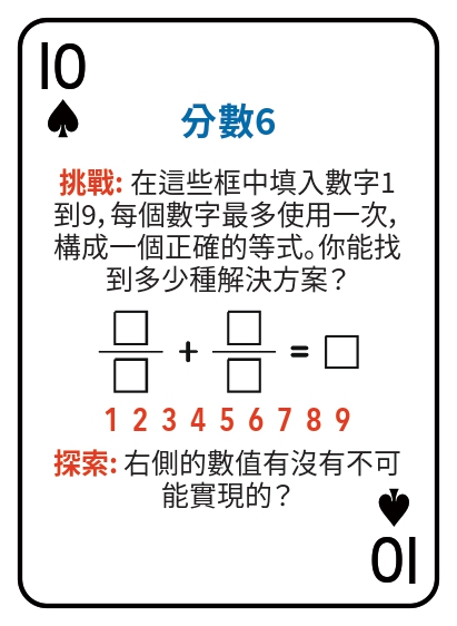 Kat pou jwe matematik