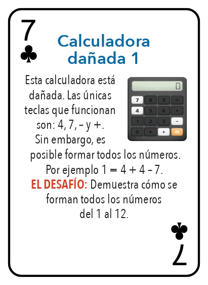 Kat pou jwe matematik