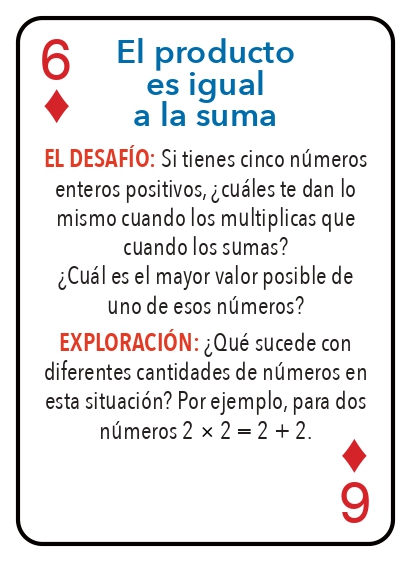 Kat pou jwe matematik