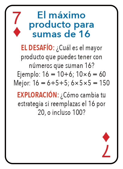 Kat pou jwe matematik