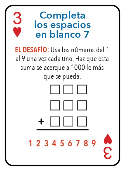 Kat pou jwe matematik