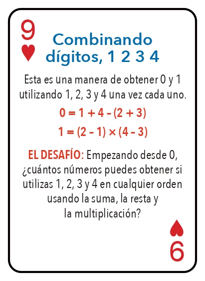 Kat pou jwe matematik